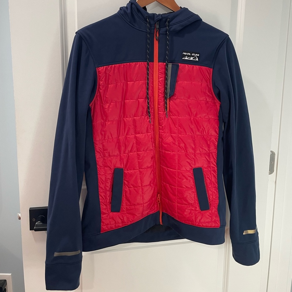 Pearl Izumi Red/Navy Men's Versa Quilted Hoodie (Size Small)